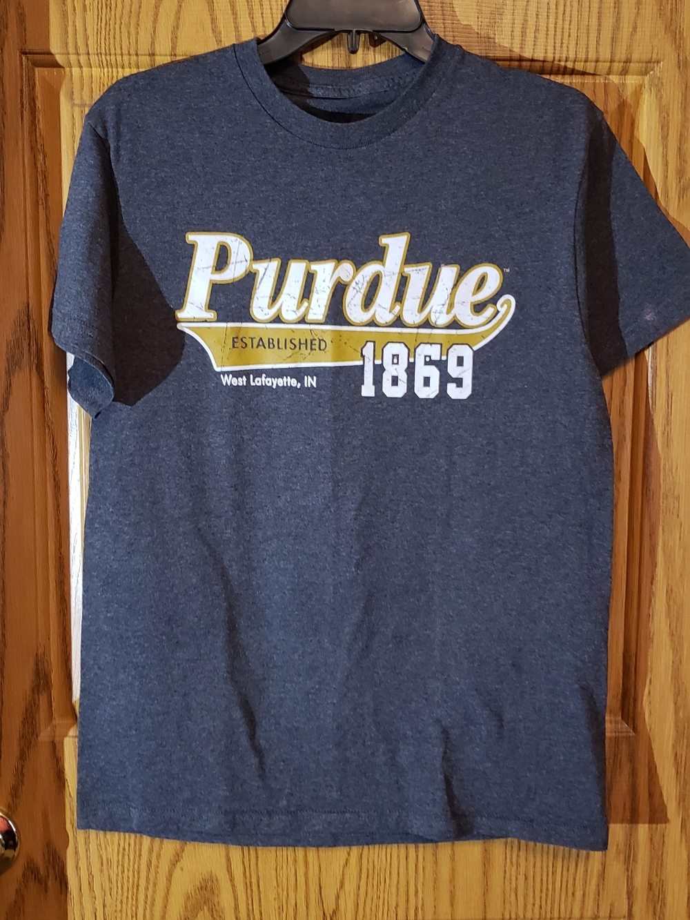 Gildan Gray Purdue "Purdue 1869" Short Sleeve Tee. Medium. College‎ Wear.